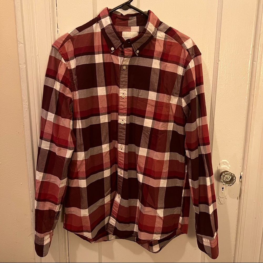 Mens Medium American Eagle Button Down